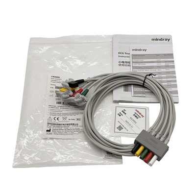 EL6504A Mindray ECG أسلاك الرصاص 5 الرصاص، IEC، CLIP 0010-30-42730