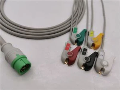 دري ECG محول محول كابل 5 يؤدي مقاطع