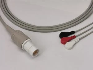 Drager One-ECG Adapter Cable 3 Leads Snap