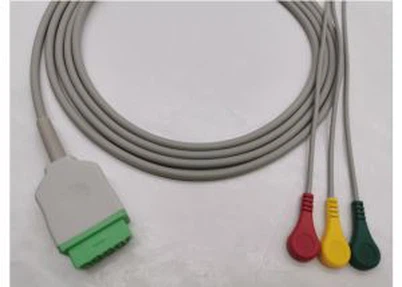 GE GE Direct Direct-Connector ECG Cable 3 Leads Snaps