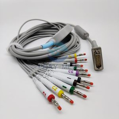 CardioTech CRT-6D AHA / ICE 10 Lead EKG Cable