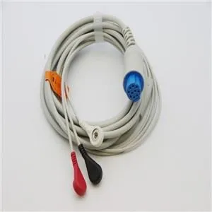 Datex Ohmeda 10 Pin 3 يؤدي سلك كابل تخطيط القلب ECG