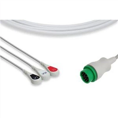 Omin ECG Cable Leadwire 10 Pin 3 Leads