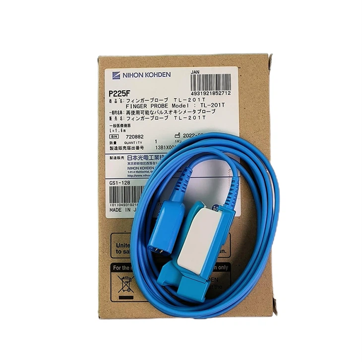 مستشعر TL-201T Nihon Konden P225F الأصلي لمشبك إصبع البالغين SpO2